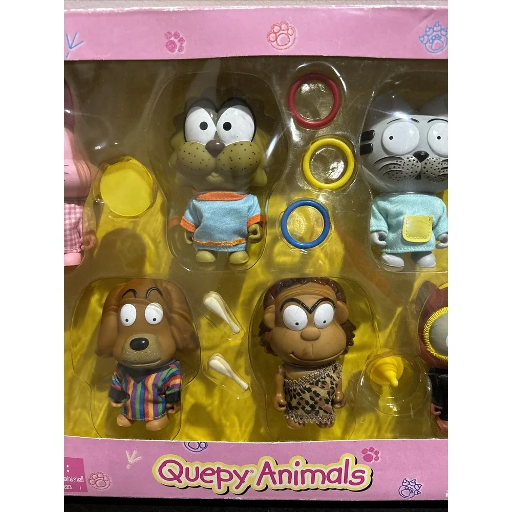 Quepy Animals Vinyl Action Figure Set Damaged Box Rare - Picture 3 of 12